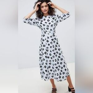 ASOS  Size 4 Blue Long Maxi Dress Sleeve 3/4